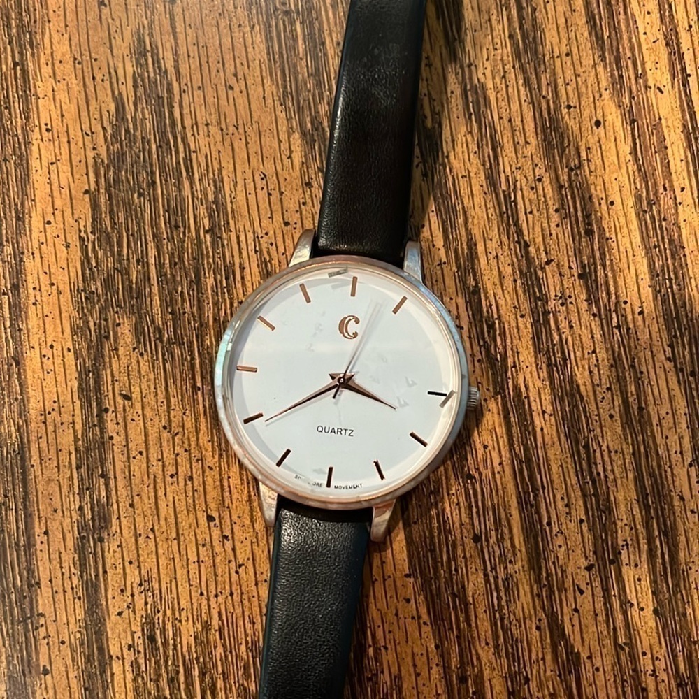 C Stainless Steel Unisex Watch, Genuine Leater 14R - Picture 2 of 6